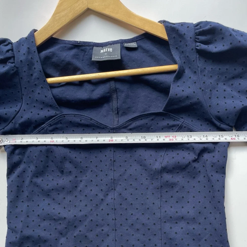 Maeve by Antropologie
Women's Sevigny Top Blue
Polka Dot Blouse Size X-Small - Picture 10 of 11